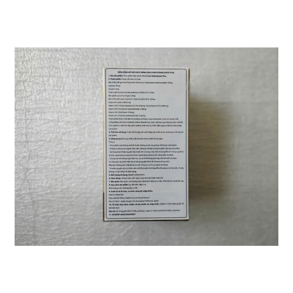 Liver Hydrolyzate Plus 180 viên - ảnh 2