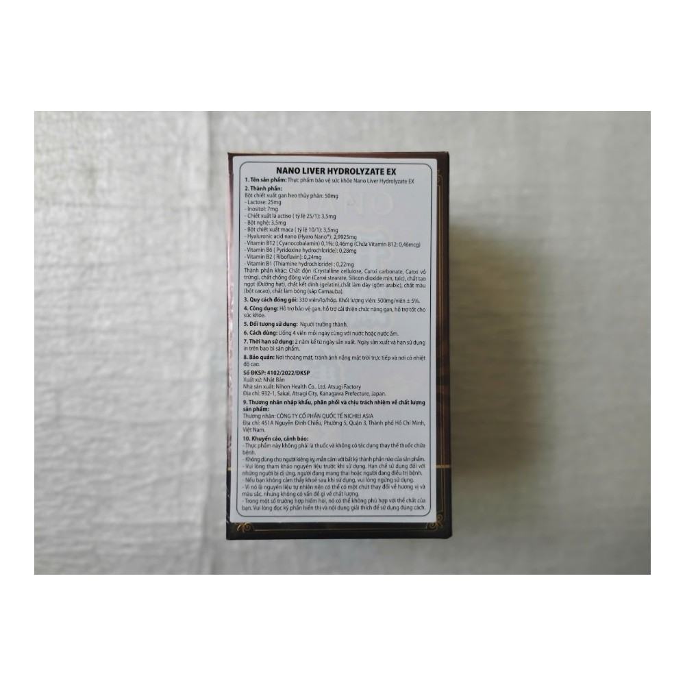 Nano Liver Hydrolyzate EX 330 viên - ảnh 4
